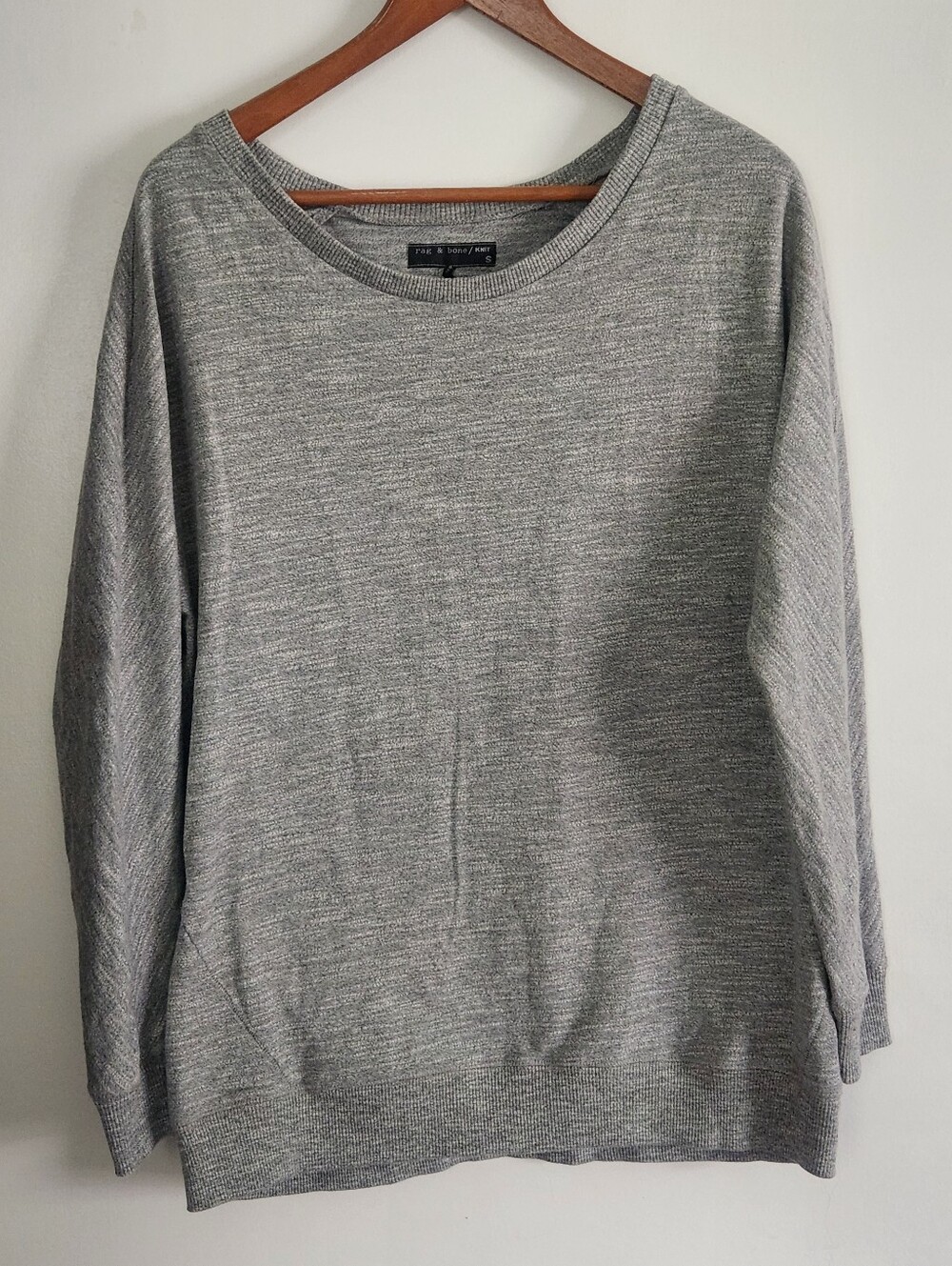 Rag And Bone Knit Sweater Size Small Gray Open Back